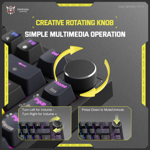 Onikuma G52 Gamer Billentyűzet - Fekete