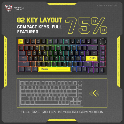 Onikuma G52 Gamer Billentyűzet - Fekete
