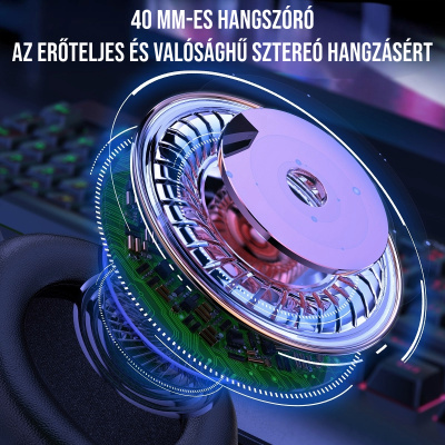 Onikuma X7 Pro RGB Gamer Fejhallgató - Fekete