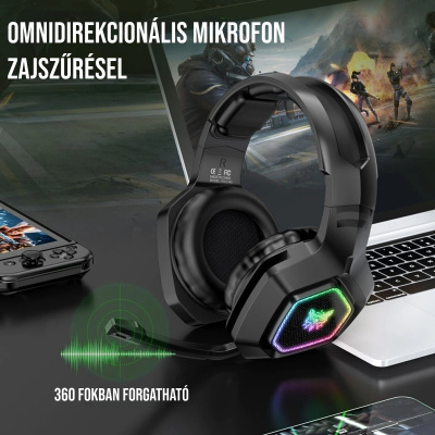 Onikuma B100 Tri-Mode Vezeték Nélküli Gamer Headset