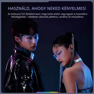 Onikuma T27 Vezeték Nélküli Gamer Fülhallgató
