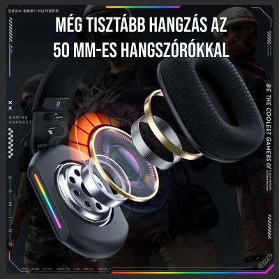 Onikuma X12 Vezetékes Gamer Fejhallgató RGB világítással