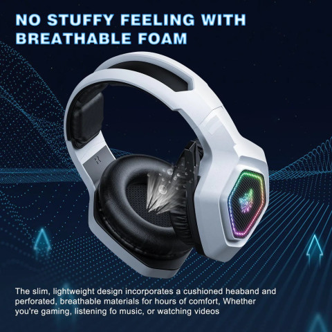 Onikuma B100 Tri-Mode Vezeték Nélküli Gamer Headset - Fehér