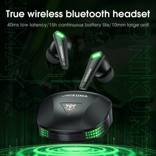 Onikuma T308 Bluetooth 5.3 TWS gamer fülhallgató, fekete