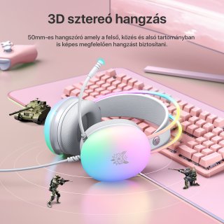 Onikuma X25 Gamer Fejhallgató - Szürke