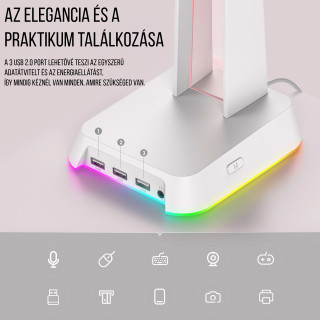 Onikuma ST-2 RGB Headset állvány - Fehér