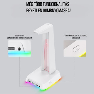 Onikuma ST-2 RGB Headset állvány - Fehér
