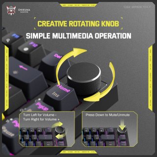 Onikuma G52 Gamer Billentyűzet - Fekete
