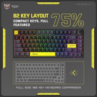 Onikuma G52 Gamer Billentyűzet - Fekete