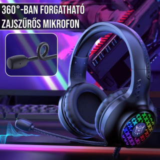 Onikuma X7 Pro RGB Gamer Fejhallgató - Fekete