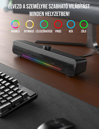 Onikuma L16 RGB Soundbar - Fekete