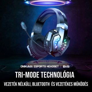 Onikuma B15 Tri-Mode Vezeték Nélküli Gamer Headset