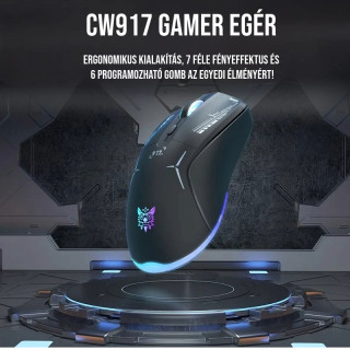 Onikuma CW917 Dual-Mode Vezeték Nélküli Gamer Egér - Fekete