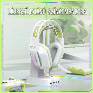 Onikuma X13 Vezetékes Gamer Fejhallgató RGB világítással - Fehér