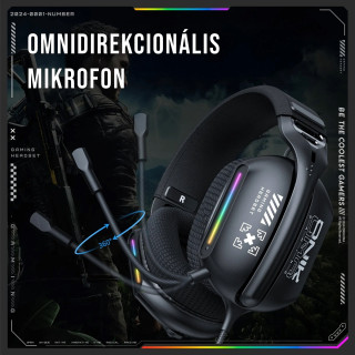 Onikuma X12 Vezetékes Gamer Fejhallgató RGB világítással