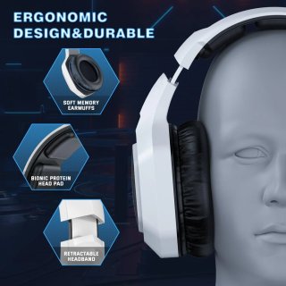 Onikuma B100 Tri-Mode Vezeték Nélküli Gamer Headset - Fehér