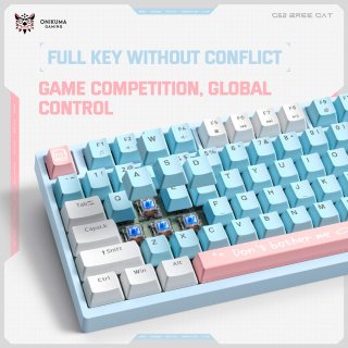 Onikuma G52 Mechanikus Gamer Billentyűzet - Kék
