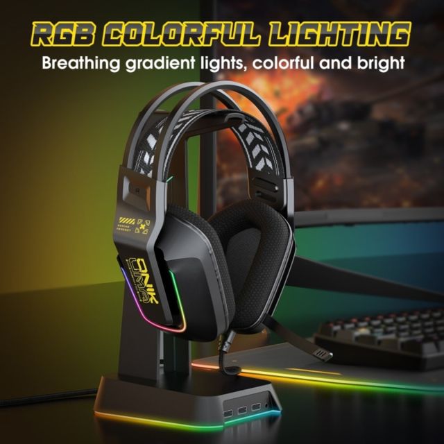 Onikuma X13 Vezetékes Gamer Fejhallgató RGB világítással - Fekete