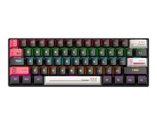 Onikuma MT605 Tri-Mode vezeték nélküli mechanikus gamer billentyűzet, RED switch, mechanikus, 60%, RGB, anti ghosting, vezeték nélküli, wireless, USB