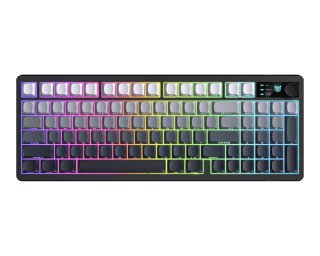 Onikuma MT902 Tri-Mode vezeték nélküli gamer billentyűzet, membrános, 96%, RGB, anti ghosting, vezeték nélküli, wireless, USB