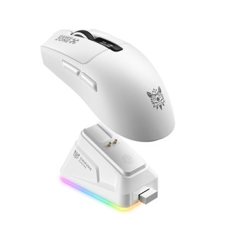 ONIKUMA DM10 vezeték nélküli gamer egér + mágneses RGB töltődokkoló - Fehér