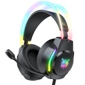 Onikuma X26 RGB vezetékes gamer headset, fekete