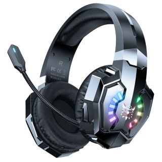 Onikuma B15 Tri-Mode Vezeték Nélküli Gamer Headset, Stereo, Over-Ear, mikrofonos, RGB, 3.5mm jack, vezeték nélküli, wireless, bluetooth