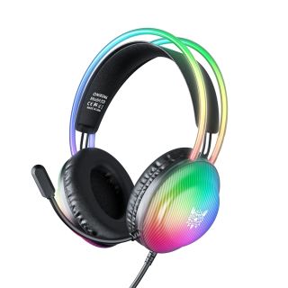 Onikuma X29 Gamer Headset, Virtual surround, Over-Ear, mikrofonos, RGB, 3.5mm jack, vezetékes