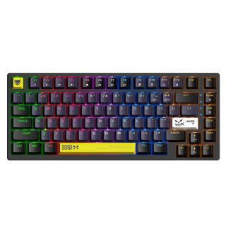 Onikuma G58 Mechanikus Gamer Billentyűzet TKL - Fekete - Angol kiosztás!, BLUE switch, RGB, Mechanikus, TKL, anti ghosting, vezetékes, +egér