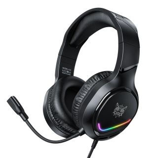Onikuma X31 Gamer Fejhallgató, Stereo, Over-Ear, mikrofonos, RGB, 3.5mm jack, vezetékes