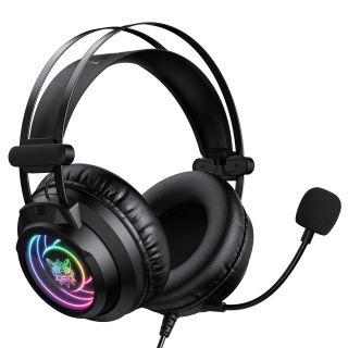 Onikuma X80 Vezetékes Gamer Fejhallgató RGB világítással - Fekete