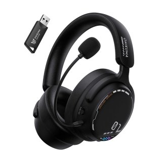 Onikuma GT886 Tri-Mode Vezeték Nélküli Gamer Headset, Stereo, Over-Ear, mikrofonos, RGB, USB, vezeték nélküli, wireless, bluetooth