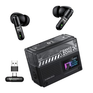 Onikuma TX602 Tri-Mode Vezeték Nélküli Gamer Fülhallgató TWS, Stereo, In-Ear, mikrofonos, USB, vezeték nélküli, wireless, bluetooth